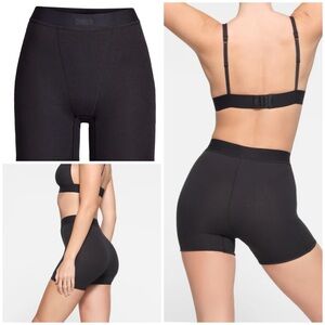 Skims Cotton Brief Boxer in Soot NWT